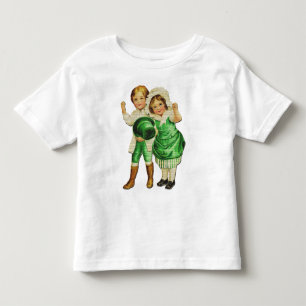 セントパトリックデーのヴィンテージ子供用幼児女子シャツ トドラーTシャツ