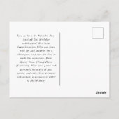 セントパトリックデーの妖精の誕生日招待状 ポストカード (裏面)