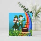 セントパトリックデーの子供パーティー 招待状 (スタンド正面)