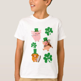 セントパトリックデーの小さなミュージシャン 子供Tシャツ Tシャツ