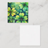 セントパトリックデーの幸運 - 水彩のシャムロック 🍀✨ ノートカード (正面/裏面)