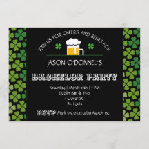 セントパトリックデーの独身最後の祝いパーティー招待状