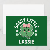 セントパトリックデーの生意気な小さな娘 招待状 (正面/裏面)