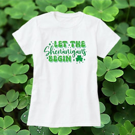 セントパトリックデーの笑い！大勢を喜ばせる楽しいデザイン Tシャツ