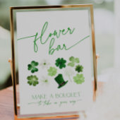 セントパトリックデーの緑の花バーブーケー 台座サイン