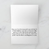 セントパトリックデーの緑の風船 シャムロックの葉 四葉のクローバー シーズンカード (内部)