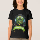 セントパトリックデーの若者向け宇宙ラッキーTシャツ トライブレンドTシャツ (正面)