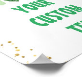 セントパトリックデーの虹 カスタムテキスト ポスター (角)