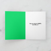 セントパトリックデーの誕生日にお笑いカップケーキ シーズンカード (内部)