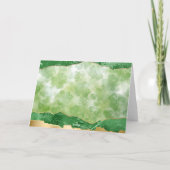 セントパトリックデーの金のポット アイリッシュクローバー カード (裏面)