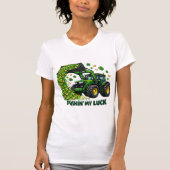 セントパトリックデーの面白いトラクター Tシャツ (正面)