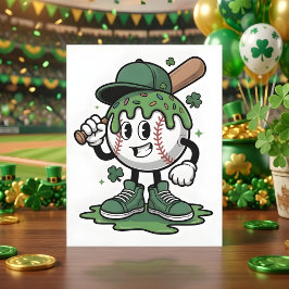 セントパトリックデーの面白い野球デザイン シーズンカード
