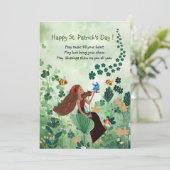 セントパトリックデーの音楽付きホリデーカード シーズンカード (スタンド正面)