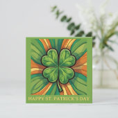 セントパトリックデーのAI生成四葉のクローバー シーズンカード (スタンド正面)