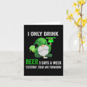 セントパトリックデーは1週間に3日だけビールを飲む カード (黄色い花)