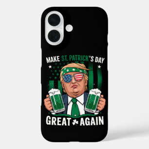 セントパトリックデーをもう一度偉大に アイリッシュトランプ iPhone 16ケース