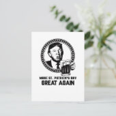 セントパトリックデーを再び偉大にしようって面白いやつ ポストカード (スタンド正面)