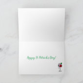 セントパトリックデーを祝うカクテル カード (内部)