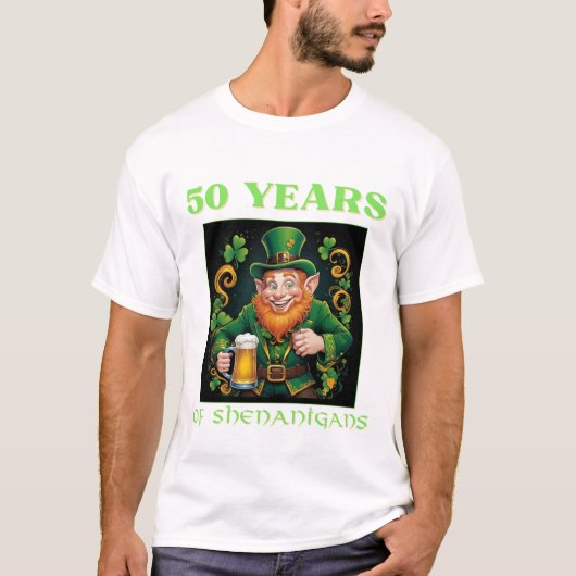 セントパトリックデーシェナニガン誕生日50周年 Tシャツ (正面)