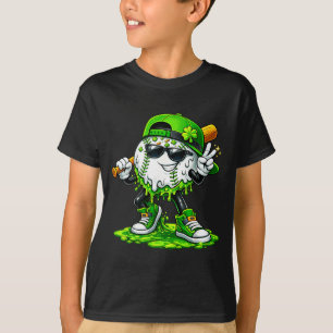 セントパトリックデーベースボールアイスクリームドリップTシャツ少年用 Tシャツ