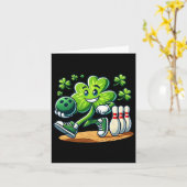 セントパトリックデーボウリング男子女子かわいいシャムロック カード (黄色い花)