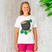 セントパトリックデーポットオブゴールドラッキーのクローバーTシャツ Tシャツ
