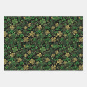 セントパトリックデー包装紙 フラットシート 3枚セット ラッピングペーパーシート (正面3)