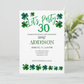 セントパトリックデー誕生日パーティーしよう シャムロック 大人 招待状 (スタンド正面)