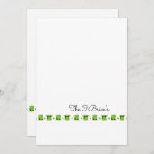 セントパトリックデー アイリッシュ ファミリー ネーム 緑のグリーティング ノートカード (正面/裏面)