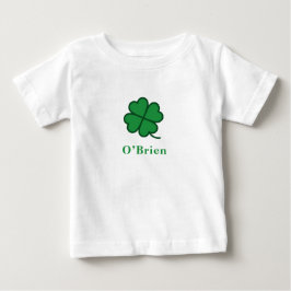 セントパトリックデー|カスタムネームクローバーデザイン ベビーTシャツ