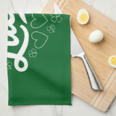 セントパトリックデー ハート ラッキー クローバー シャムロック キッチンタオル (四つ折り)