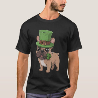 セントパトリックデー フレンチブルドッグ 楽しいフレンチ Tシャツ