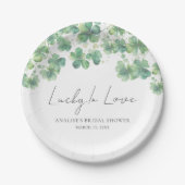 セントパトリックデー ラッキー・イン・ラブ ブライダルシャワー ペーパープレート (正面)