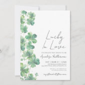 セントパトリックデー ラッキー・イン・ラブ ブライダルシャワー 招待状 (正面)