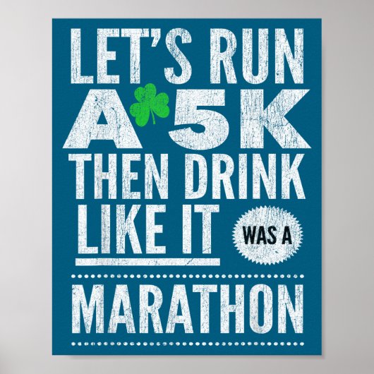 セントパトリックデー 5km走ってマルのように飲もう ポスター (正面)