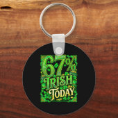 セントパトリックデー 67% Irish 今日 キーホルダー (正面)