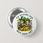 セントパトリックデー | Go gcuire Dia an t-dh ort 缶バッジ (正面&裏面)