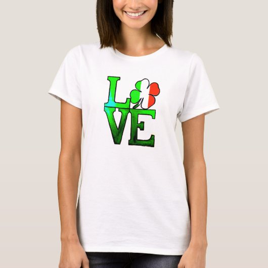 セントパトリックデー LOVE Tシャツ (正面)
