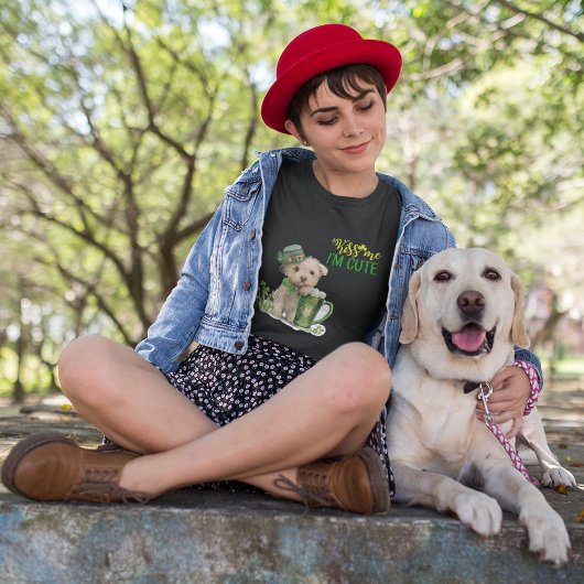 セントパトリックパピーキス私かわいいタイポグラフィ トライブレンドTシャツ