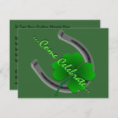 セントパトリックパーティの招待状ラッキー 招待状 (正面/裏面)