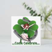 セントパトリックパーティの招待状ラッキー 招待状 (スタンド正面)