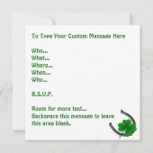 セントパトリックパーティの招待状ラッキー 招待状 (裏面)