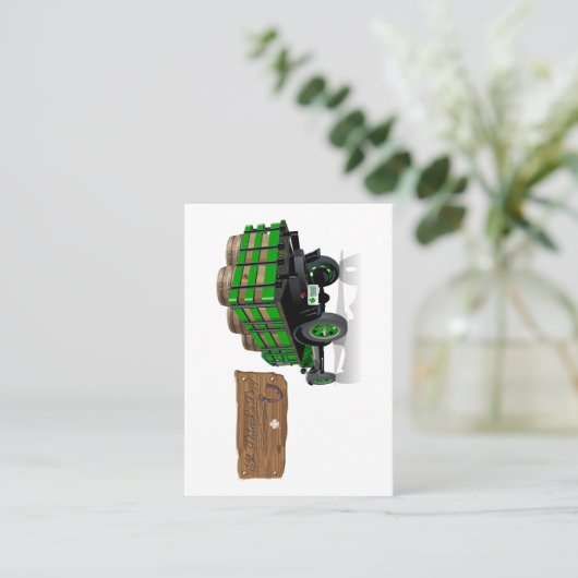 セントパトリックヴィンテージマンガクリスマス消防車 名刺 (スタンド正面)