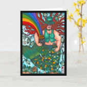 セントパトリック人魚カード カード (黄色い花)