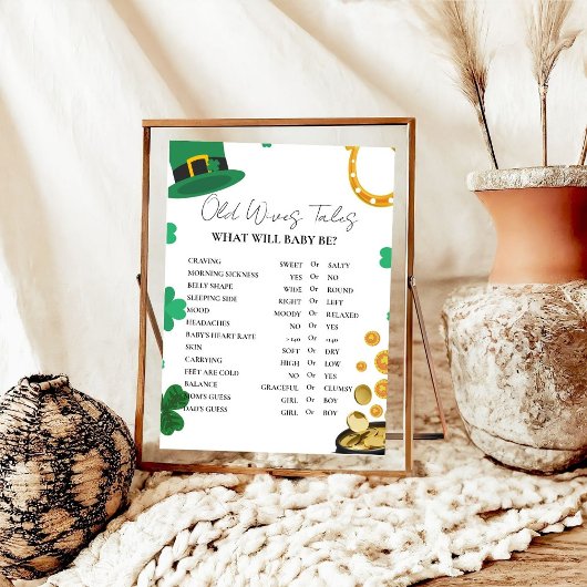 セントパトリック古いWIvesテイルズベビーシャワーゲーム ポスター