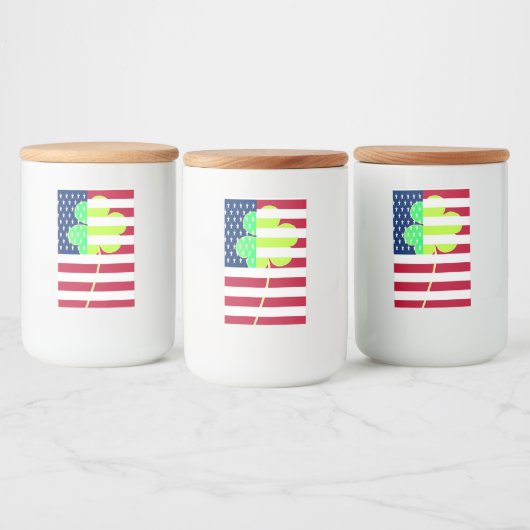 セントパトリック国旗アイリッシュシャムロックアメリカおもしろい国旗 フードラベル (ボトル)