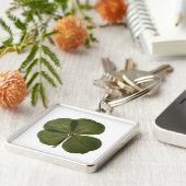 セントパトリック実在4リーフクローバーGet Lucky Keychain キーホルダー (側面)
