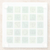 セントパトリック手書きアイコンID635 ガラスコースター (裏面)