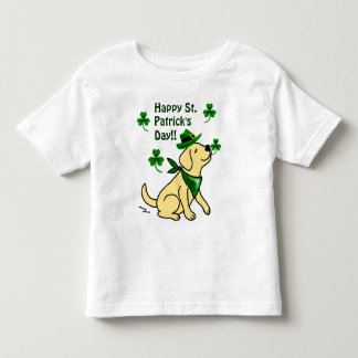 セントパトリック日の黄色のラブラドール トドラーTシャツ