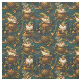 セントパトリック格言ポット金ゴールド4リーフクローバーパターン ファブリック